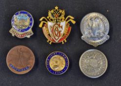 Selection of Golfing Members Lapel Badges includes 1923 Enfield GC, 1908 Chorlton-Cum-Hardy GC white