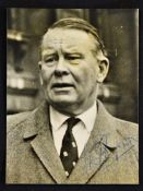 Signed Freddie Brown Cricket Press Photocard signed to the front in ink stamped to the reverse,