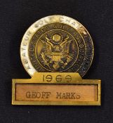 1969 USGA Amateur Golf Championship players name badge - played at Oakmont Golf & Country Club