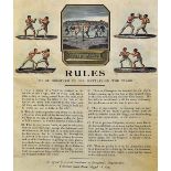 Scarce 1743 Broughton's Rules of Boxing Broadside a superbly presented broadside depicting various