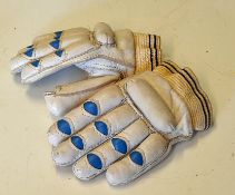 Interesting pair of salesman's sample cricket batting gloves a miniature pair of gloves appearing in