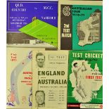 1970s Australian Cricket Brochures to include 1962 Test Cricket Magazine, 1963, 1970 England v