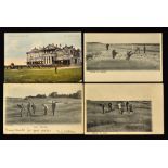 4x various St Andrews The Old Golf Course golfing postcards from early 1900's to incl Golf-