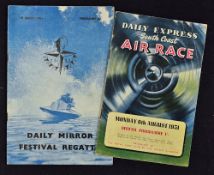 1951 South Coast Air Race Programme date 6 August t/w 1951 Daily Mirror Festival Regatta date 18