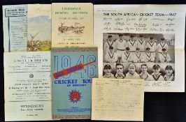 1946 All India Cricket Tour Programme together with 1952 Grand Charity Cricket Match R. Pennington's