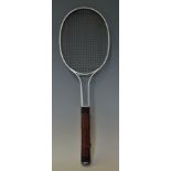 Birmingham Aluminium Casting 1903 'Birmal' Tennis Racket - with piano strings and twine wound handle