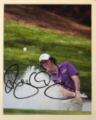 2x Ireland Major golf winners signed press photographs to incl Rory McIlroy and Graeme McDowell both