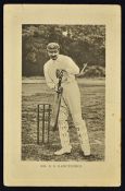 K.S. Ranjitsinhji Cricket Postcard Wrench Series 1911 postage mark, with inscriptions to the reverse