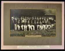 1925 England v Tasmania Signed Cricket Photograph played at Launceston Jan 27/28/29, with signatures