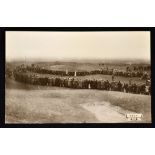 James Braid and Arnaud Massey at Deal golfing postcard - both players on the green surrounded by