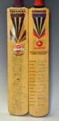 England Signed Cricket Bats to incl' 1996 England v India signed by both teams to the face, together