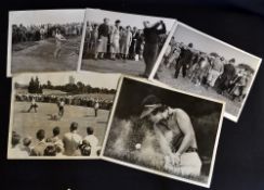 4x interesting golfing press photographs from the 1930's to incl 3x featuring Henry Cotton,