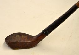 R Simpson Carnoustie transitional scare beech wood driver - with good shaft stamp and original