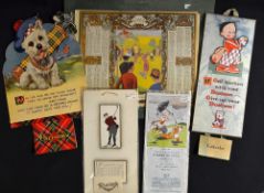 Collection of various golfing calendars from the 1920's onwards incl Scottish, American and