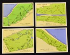 Set of John Player and Sons golf cigarette cards titled"Championship Golf Courses" circa 1936-