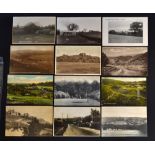 12x various English golf club and golf links postcards from early 1900's onwards to incl Cuckfield