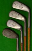 4x matching Tom Stewart Pipe mark irons to all stamped J Youds Hoylake incl 2,4, mashie and niblick