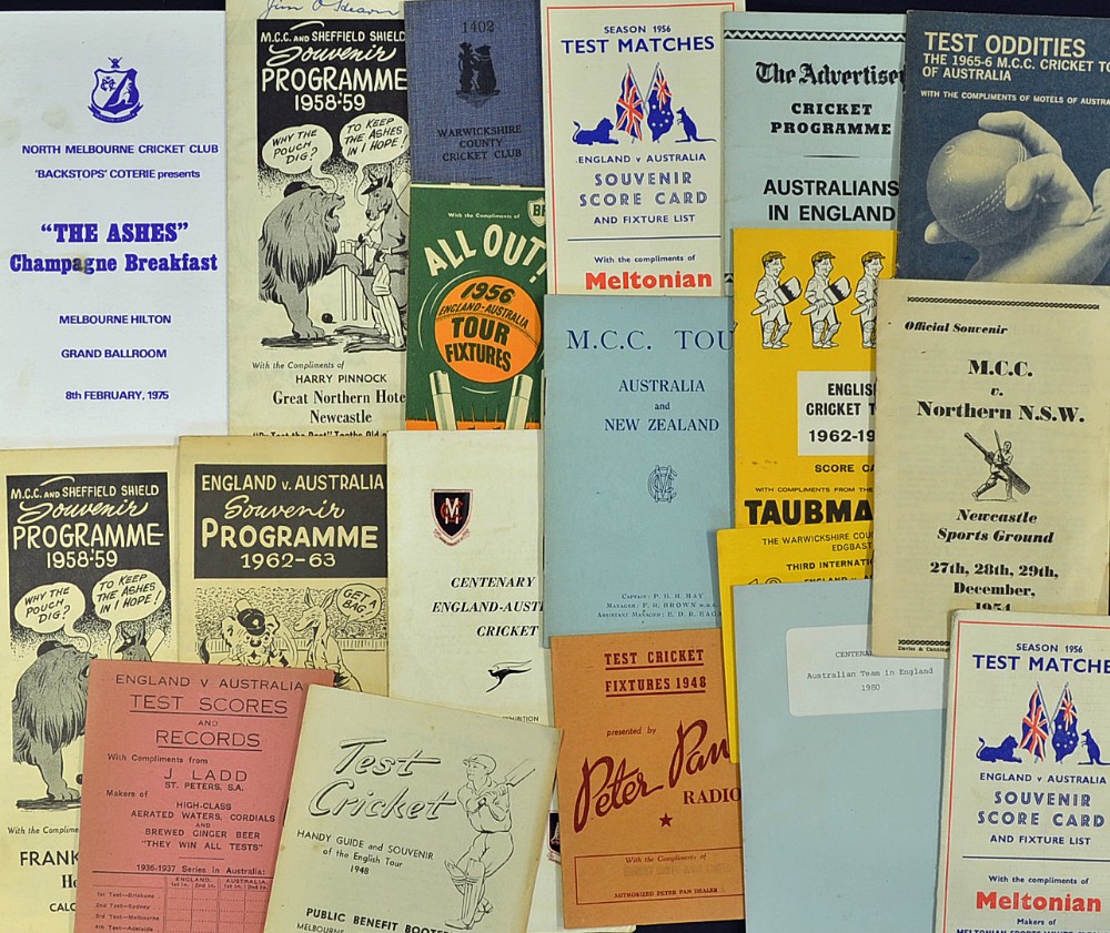 Assorted Selection of Cricket Score and Fixture Cards to include 1948 Test Cricket Fixtures (Peter