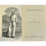 1865 'Cricketana' Book by the author of 'The Cricket-Field', published London, Longman, Green,
