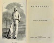 1865 'Cricketana' Book by the author of 'The Cricket-Field', published London, Longman, Green,