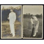 C.F. McLeod Australian Cricket Real Photo Postcards include 2x different postcards, one with