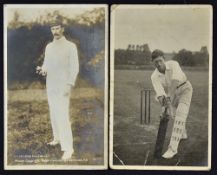 C.F. McLeod Australian Cricket Real Photo Postcards include 2x different postcards, one with