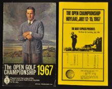 1967 Official Open Golf Championship Programme and draw sheet- Royal Liverpool Golf Club and won