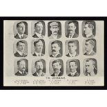 'The Australians' Cricket Postcard 1905 postage mark, inscribed to the reverse otherwise in good