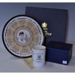 Graeme Hick Cricket Worcester and England Limited Edition Plate and Mug - includes a Bronte