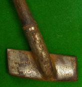 Rare J Gouick Dundee Patent"Perfect" crossline centre shafted putter c.1904 - the rectangular head