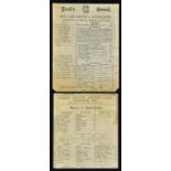 1884 Australia Tour to England Score Cards to include M.C.C. and Ground v Australians date 22/23 May