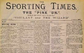 1895 The Sporting Times Bound Newspaper - otherwise known as the 'Pink Un' a bound volume complete