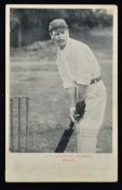 J. T. Tyldesley Cricket Postcard appears to have pen removed in places, otherwise blank