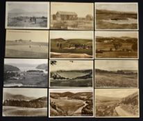 12x various Welsh and Scottish golf club and golf links postcards from the early 1900's onwards to