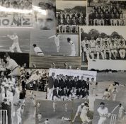 1980s Assorted Selection of Cricket Photographs and Prints including team and action scenes,