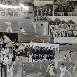 1980s Assorted Selection of Cricket Photographs and Prints including team and action scenes,