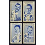 1950 Carreras Famous Cricketers 'Turf' Cigarette Cards a set of 50 appear to be cut to size