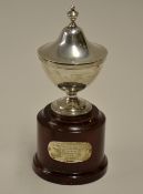 1972 IVth Algarve Amateur Golf Championship white metal 3rd prize trophy - played at Penina March