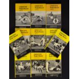 11x Forsyth's "Rugby Record" pocket handbooks from 1966/67 to 1976/77 - missing only 76/77 - in