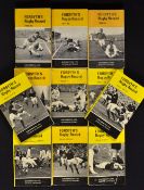 11x Forsyth's "Rugby Record" pocket handbooks from 1966/67 to 1976/77 - missing only 76/77 - in