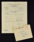 Official FA letter dated 20 Mar 1953 confirming expenses payment to Don Roper of Arsenal FC for