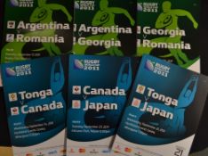 Rugby World Cup 2011 Programmes: Pool A and Pool B sextet; Georgia v Romania & v Argentina; Tonga