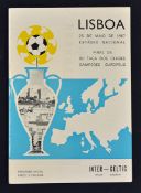 1967 European Cup Final Inter Milan v Celtic match programme dated 25 May 1967 in Lisbon.