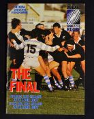 1987 Inaugural Rugby World Cup Final Programme: New Zealand All Blacks v France (29-9) at