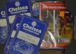 Collection of Chelsea home and away match programmes from 1950's onwards, good content of 1960's
