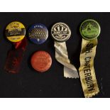 New Zealand Provincial Rugby Club badges c.1950's -fine collection of 5x pin badges to incl one each