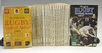 14x Playfair Rugby Annuals from 1948/49 to 1970/71 to incl the 1st post-war issue' 48/49, 51/52 -