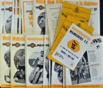 Collection of Wolverhampton Wanderers match programmes from the late 1960's onwards, 1970/71