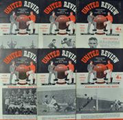 1953/54 Manchester United home match programmes to include Liverpool, Manchester City, Spurs,
