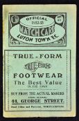 1932/33 FA Cup 4th Round match programme Luton Town v Tottenham Hotspur dated 28 January 1933, has